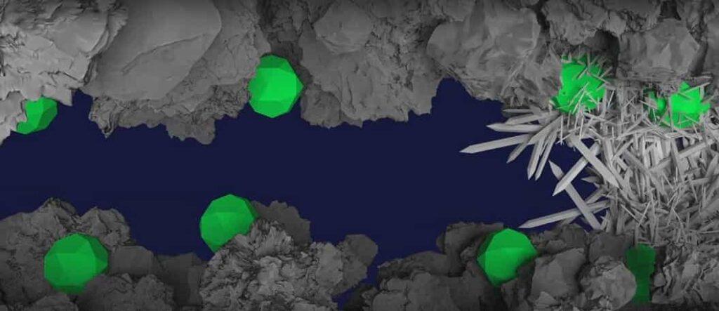 Кристаллизация внутри микропор